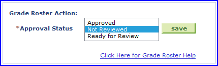 Approval Status screen shot