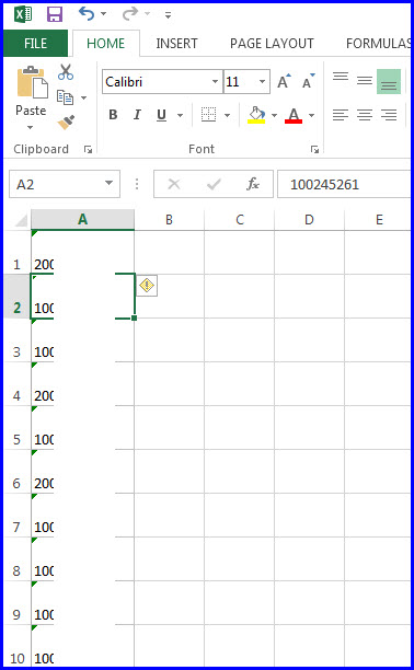 New Excel file