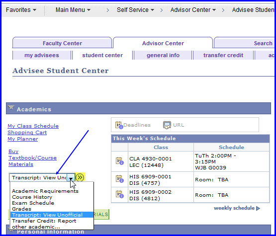 Drop down box-View Unoffical